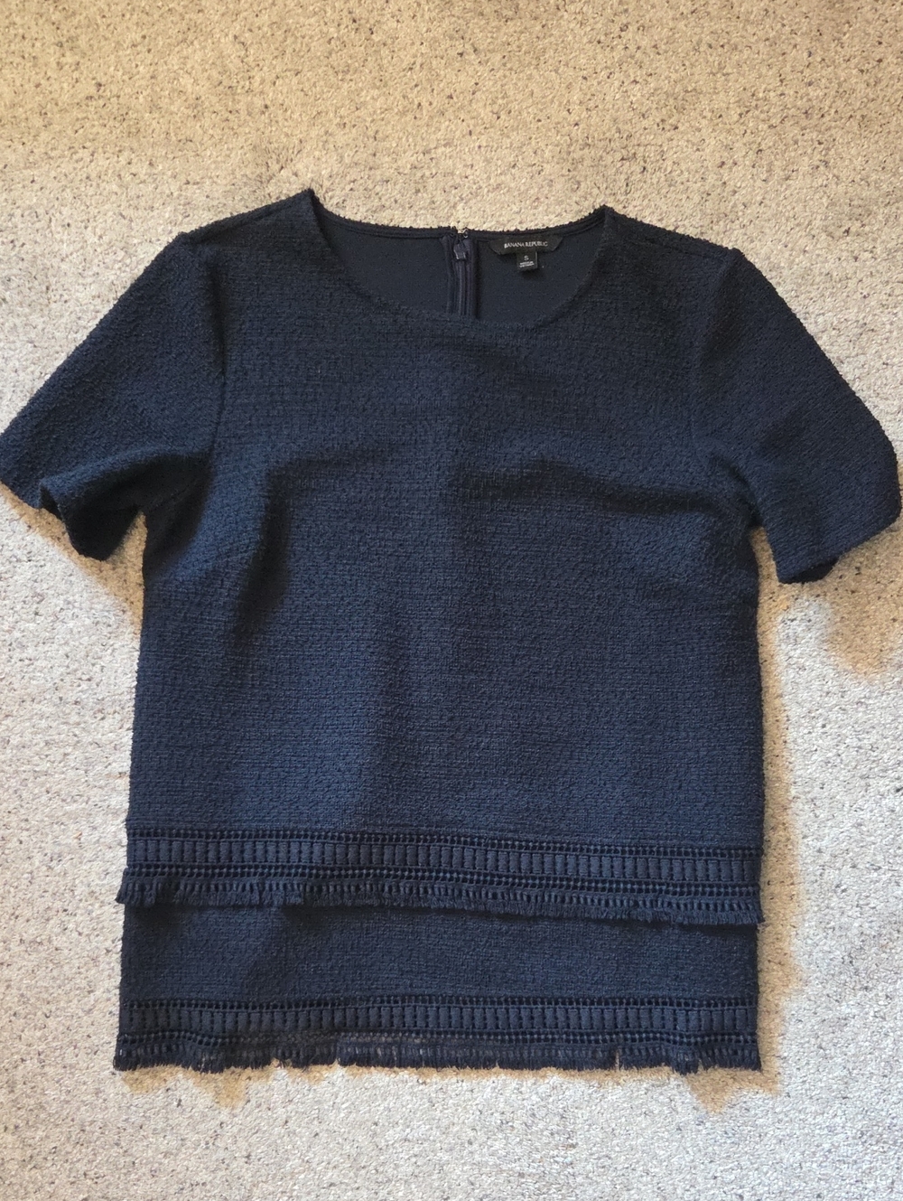 Banana Republic Tweed Like Top Sz S